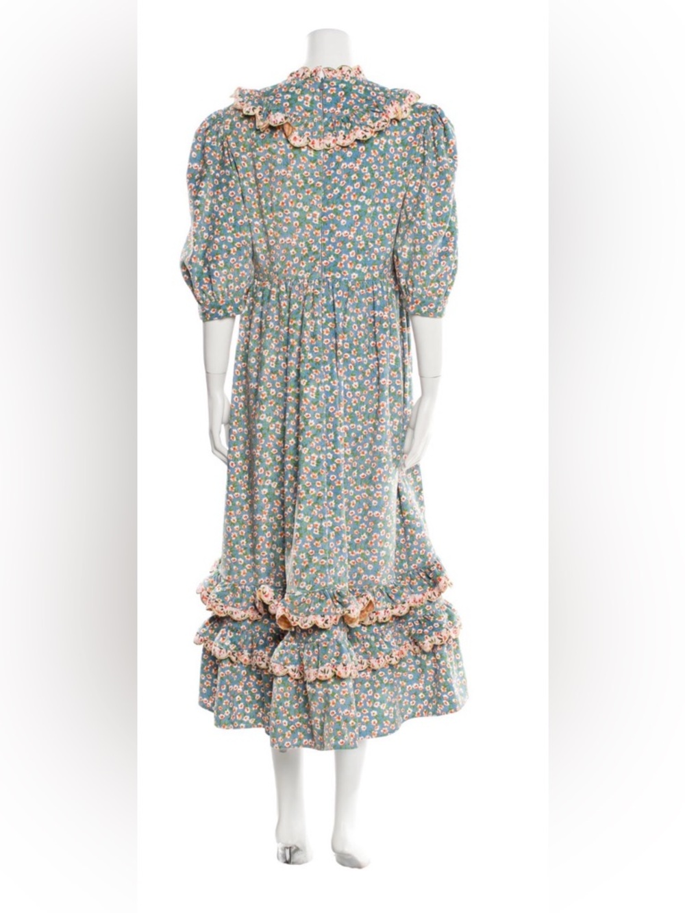 Celia B floral corduroy Abaca maxi dress size xs - Picture 3 of 11